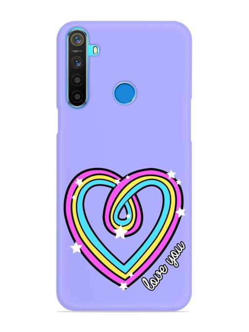 Colorful Rainbow Heart Snap Case for Realme 5S