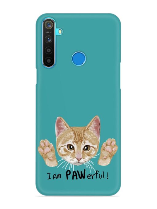 Typography Slogan Cat Snap Case for Realme 5S Zapvi