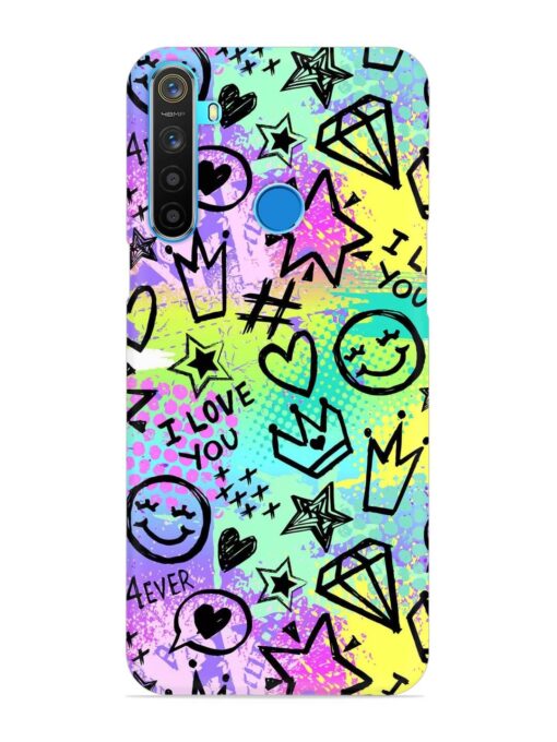 Bright Seamless Pattern Snap Case for Realme 5S Zapvi