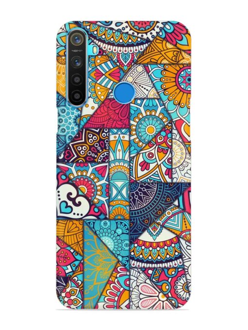 Patchwork Pattern Vintage Snap Case for Realme 5S Zapvi