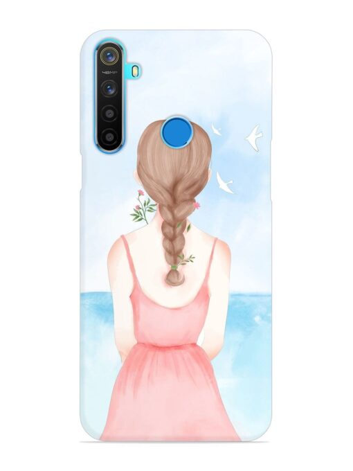 Watercolor Girl Vector Snap Case for Realme 5S Zapvi