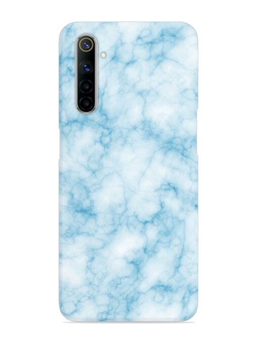 Blue White Natural Marble Snap Case for Realme 6