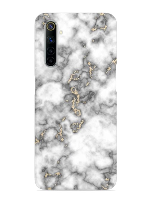 Gray And Gold Marble Snap Case for Realme 6 Zapvi