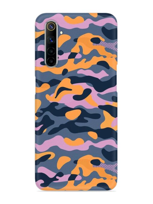 Camouflage Army Military English Orange Art Snap Case for Realme 6