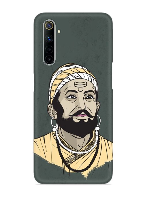 Shivaji Maharaj Vector Art Snap Case for Realme 6 Zapvi