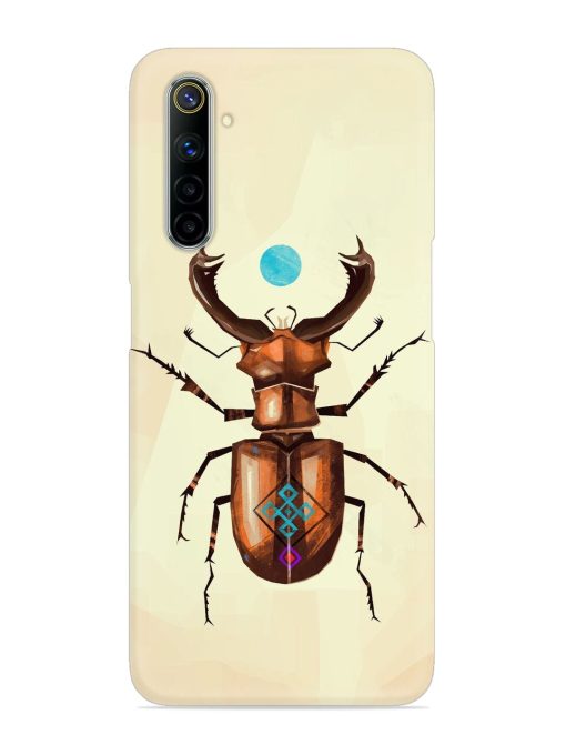 Stag Beetle Vector Snap Case for Realme 6 Zapvi