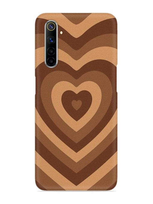 Brown Heart Snap Case for Realme 6