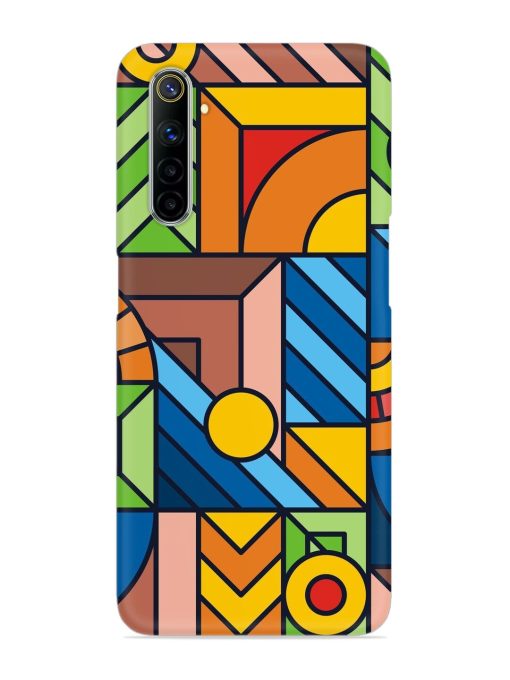 Colorful Geometric Snap Case for Realme 6 Zapvi