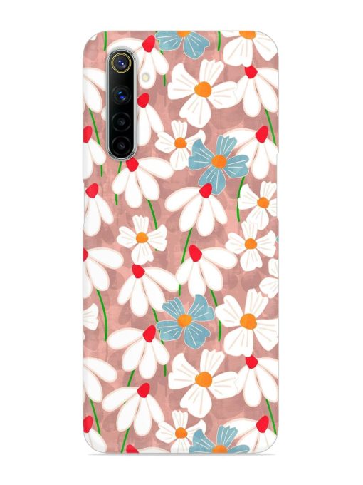 Abstract Petal Flowers Snap Case for Realme 6