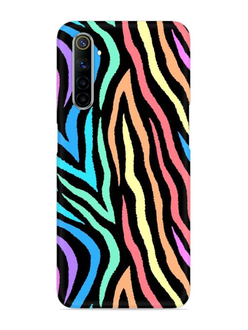 Colorful Abstract Zebra Snap Case for Realme 6 Zapvi