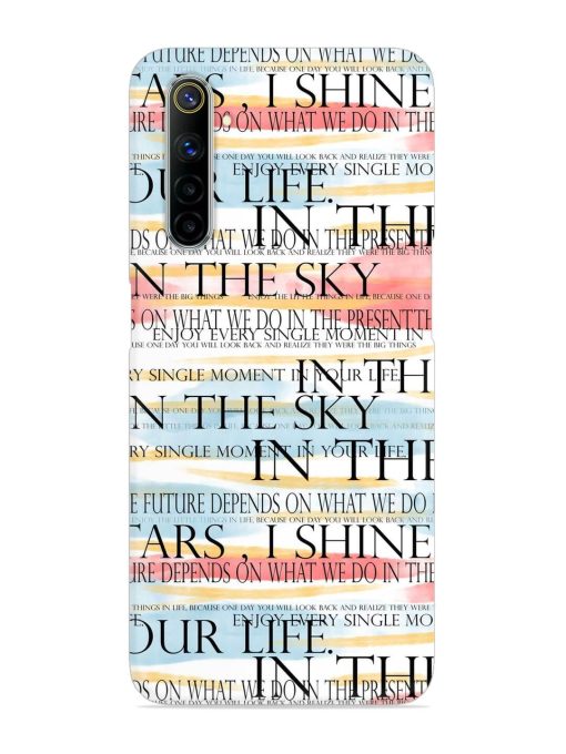 Seamless Slogans Pattern Snap Case for Realme 6 Zapvi