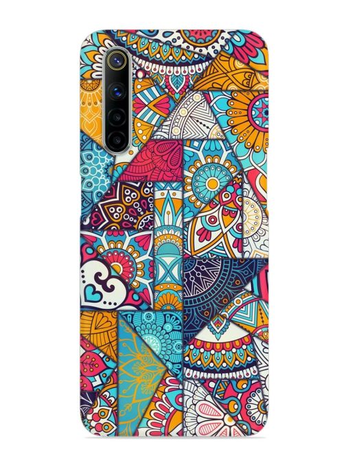 Patchwork Pattern Vintage Snap Case for Realme 6