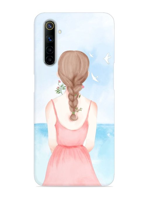 Watercolor Girl Vector Snap Case for Realme 6 Zapvi