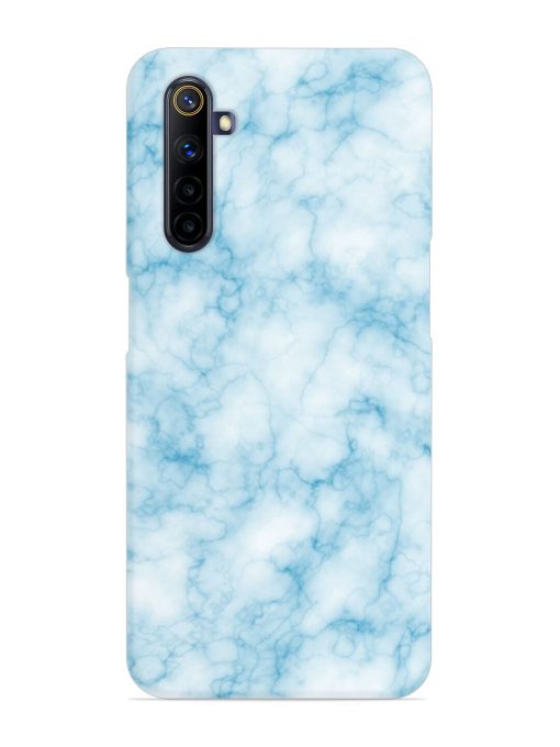 Blue White Natural Marble Snap Case for Realme 6I Zapvi