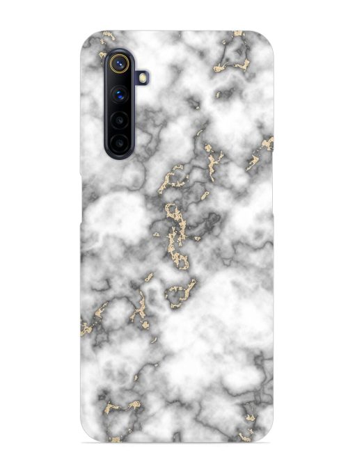 Gray And Gold Marble Snap Case for Realme 6I Zapvi