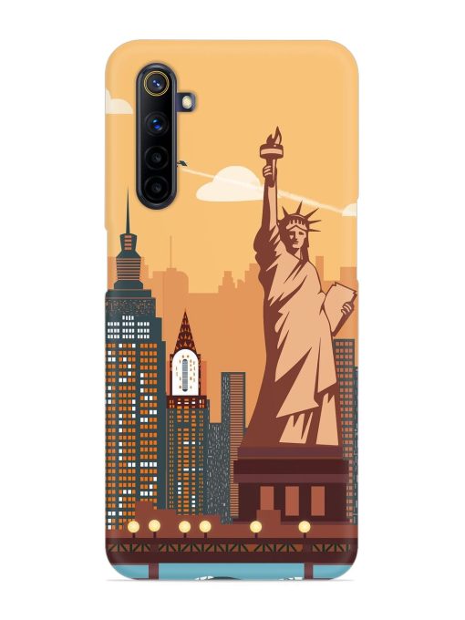 New York Statue Of Liberty Architectural Scenery Snap Case for Realme 6I Zapvi