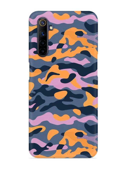 Camouflage Army Military English Orange Art Snap Case for Realme 6I Zapvi