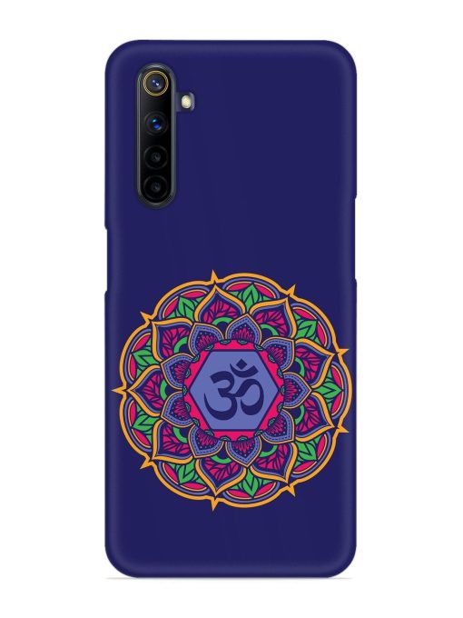 Om Mandala Art Blue Snap Case for Realme 6I Zapvi