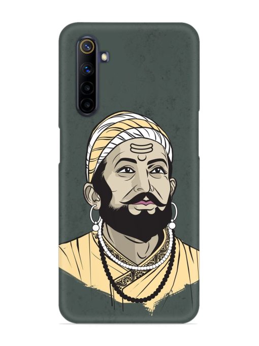 Shivaji Maharaj Vector Art Snap Case for Realme 6I Zapvi