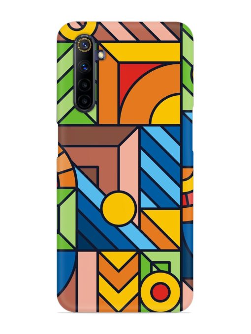 Colorful Geometric Snap Case for Realme 6I Zapvi