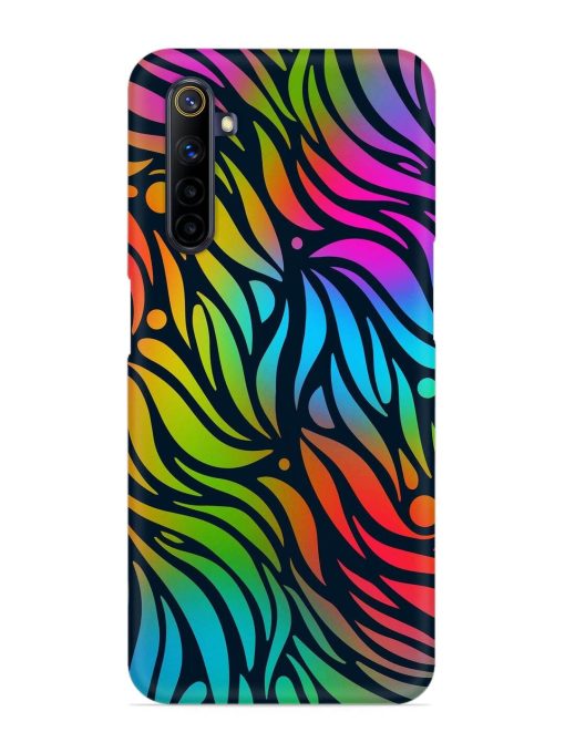 Abstract Leaf Design Snap Case for Realme 6I Zapvi