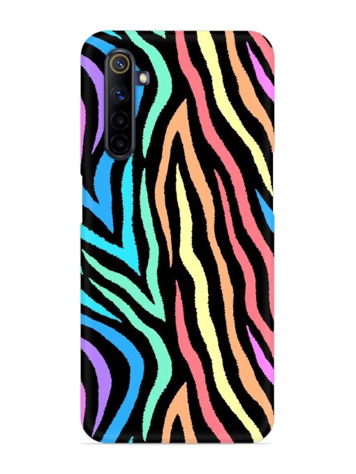 Colorful Abstract Zebra Snap Case for Realme 6I Zapvi