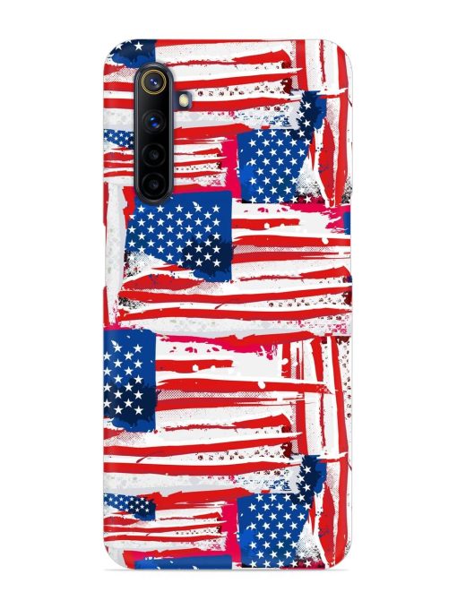 Usa Flag Seamless Snap Case for Realme 6I Zapvi