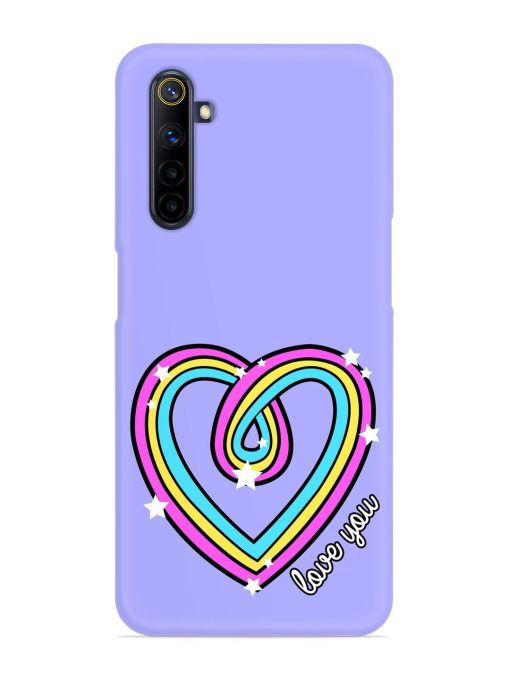 Colorful Rainbow Heart Snap Case for Realme 6I Zapvi