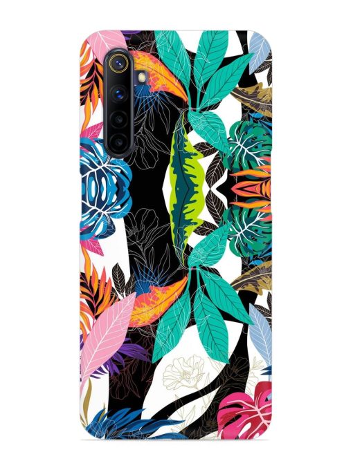 Floral Pattern Bright Snap Case for Realme 6I Zapvi