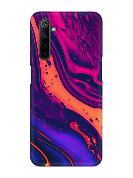 Fluid Blue Pink Art Snap Case for Realme 6I Zapvi