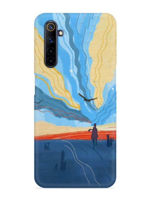 Minimal Abstract Landscape Snap Case for Realme 6I Zapvi