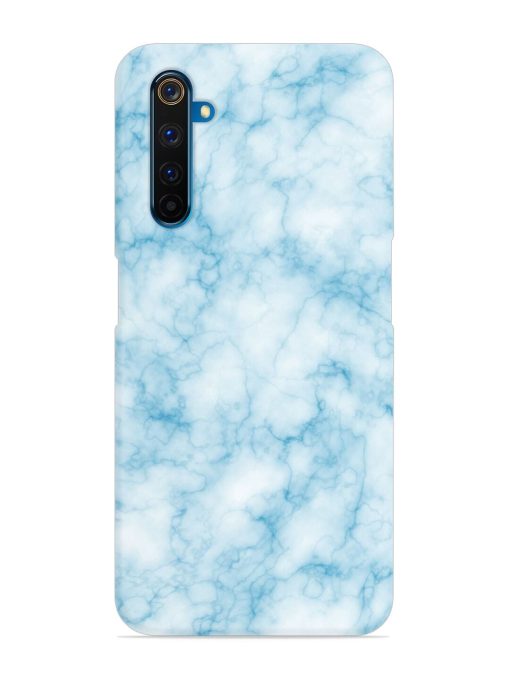 Blue White Natural Marble Snap Case for Realme 6 Pro