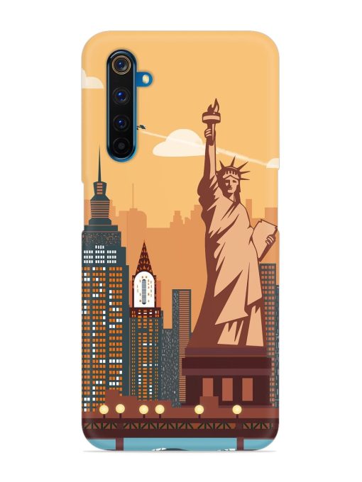 New York Statue Of Liberty Architectural Scenery Snap Case for Realme 6 Pro Zapvi