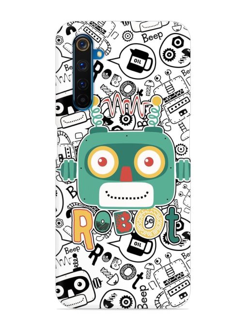 Robot Modern Seamless Pattern Snap Case for Realme 6 Pro