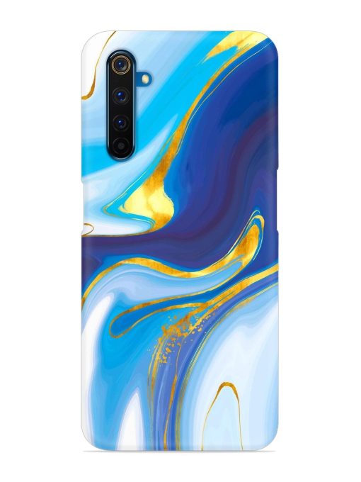 Watercolor Background With Golden Foil Snap Case for Realme 6 Pro