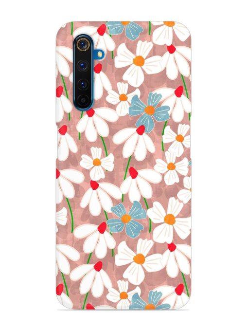 Abstract Petal Flowers Snap Case for Realme 6 Pro