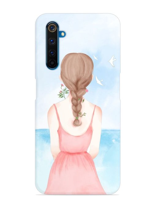 Watercolor Girl Vector Snap Case for Realme 6 Pro