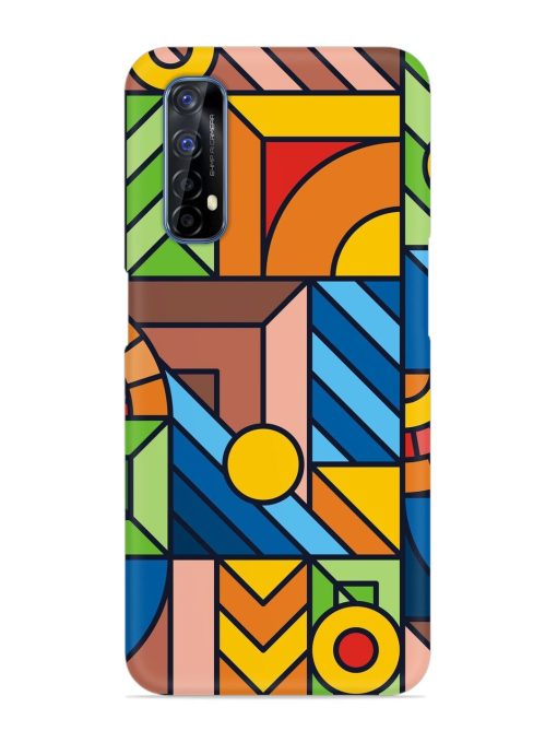 Colorful Geometric Snap Case for Realme 7 Zapvi