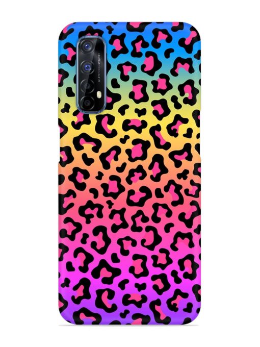 Neon Rainbow Colored Snap Case for Realme 7 Zapvi