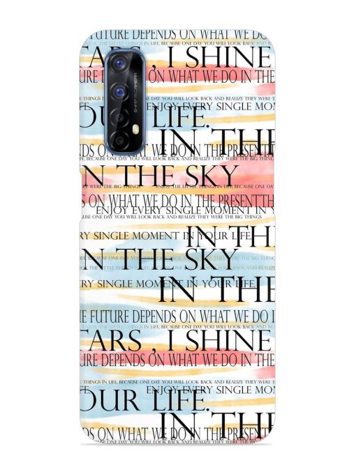 Seamless Slogans Pattern Snap Case for Realme 7