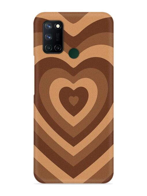 Brown Heart Snap Case for Realme 7I