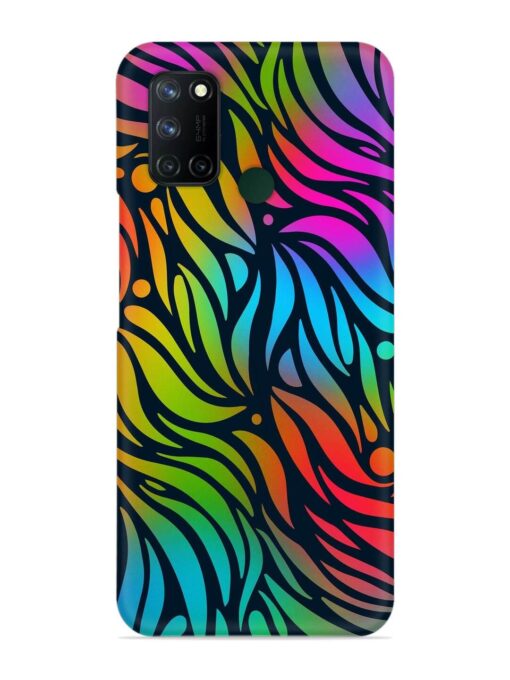 Abstract Leaf Design Snap Case for Realme 7I