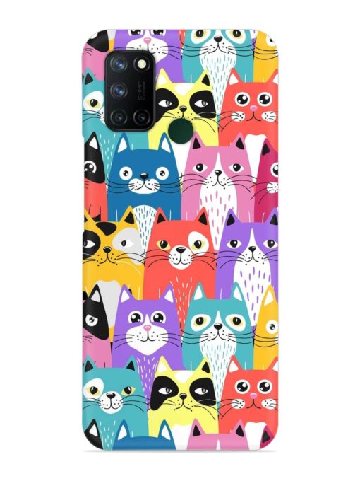 Funny Cartoon Cats Snap Case for Realme 7I