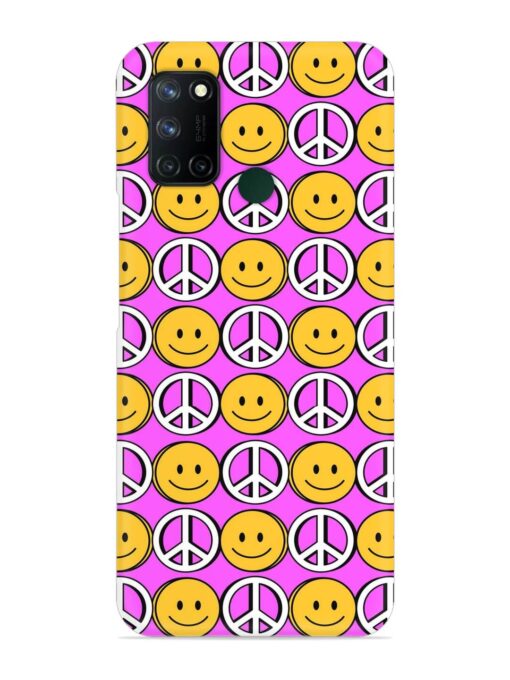 Smiley Face Peace Snap Case for Realme 7I Zapvi