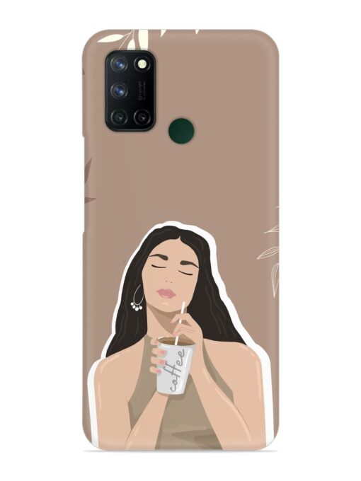 Girl With Coffee Snap Case for Realme 7I Zapvi