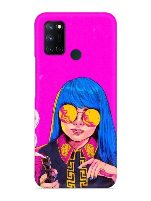 Aesthetic Anime Girl Snap Case for Realme 7I Zapvi