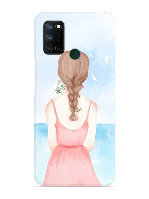 Watercolor Girl Vector Snap Case for Realme 7I Zapvi