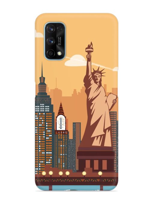 New York Statue Of Liberty Architectural Scenery Snap Case for Realme 7 Pro Zapvi