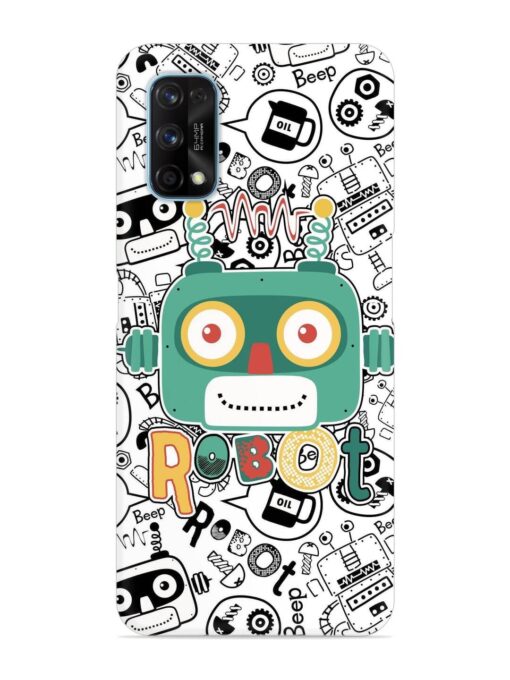 Robot Modern Seamless Pattern Snap Case for Realme 7 Pro Zapvi