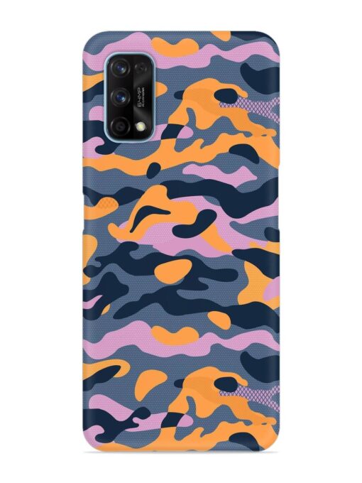 Camouflage Army Military English Orange Art Snap Case for Realme 7 Pro Zapvi